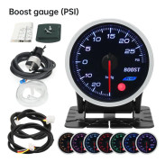 Universal 12V Digital mätare Car Smoke Len Pointer Gauge 8-färgs bakgrundsbelysning -1~0~2 BAR Turbo Boost Meter Voltmeter Varvräknare