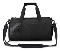 Sport Gym Bag för kvinnor och män, Gym Duffel Bag med skofack och vattentäta våta fickor, Weekendväskor (Svart)