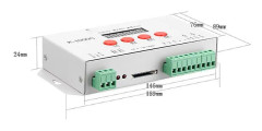 LED-kontroll för WS2812B WS2811 APA102 T1000S WS2813 2048 Pixel DC5-24V