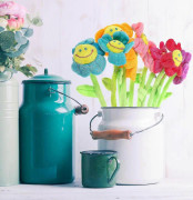 Plysch blomgardinspännen 10 st färgglada fyllda solros med böjbara stjälkar