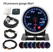 H 8 Färger Bakgrund 52mm Boost Gauge BAR PSI Tacometro Turbo Tryckmätare Manometertryck Turbo Bränsleolja Press Oljetemp 12V