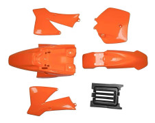 50CC Mini Dirt Pit Bike Fairing Body Cover Parts Kit i orange för barn KTM50 Senior Jr