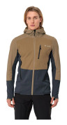 Vaude Monviso Grid Fleecejacka Med Huva Brun M Man