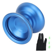 Barn Yoyo-leksak svarar inte Lager Stark Balans Stabil Rotation Legering Yoyo-boll med handsksträngar Blå