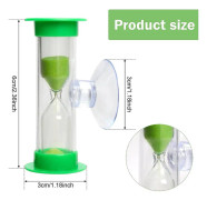 Sand Timer F?r Barn, 2 Timers Med Sugkopp, 3 Minuters Tandborstningstid Visning, K?k Timer ?gg Timers F?r Barn Tandborstning Skola,