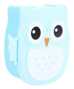 e Owl Shape Lunchlåda Plastbehållare Bärbar låda Picknick Ben blå