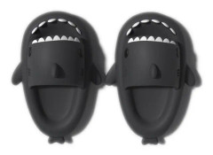 Baby s?t tecknad haj dusch toddler tofflor black black(black,18cm)