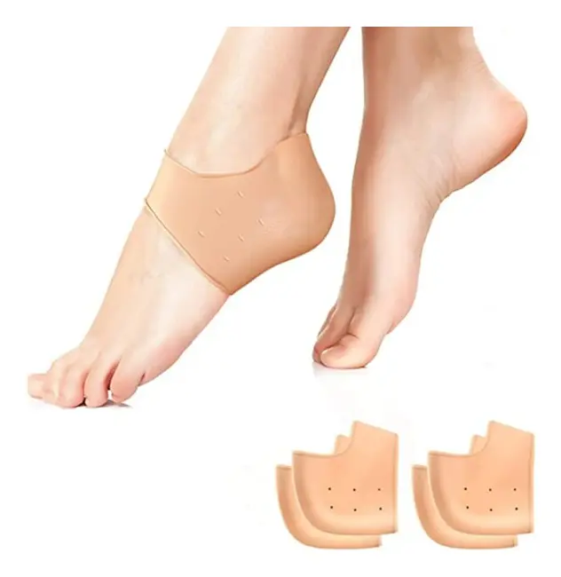 H?l skydd i silikon beige 2 par