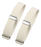 Elastic armband Shirt sleeve holder Women Men Fashion Adjustable White one size