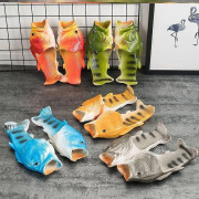 Unisex Simulation 3D Fisktofflor Sommar Roliga Mode Flip Flops För Utomhusbruk Blue(Blue,26-27)