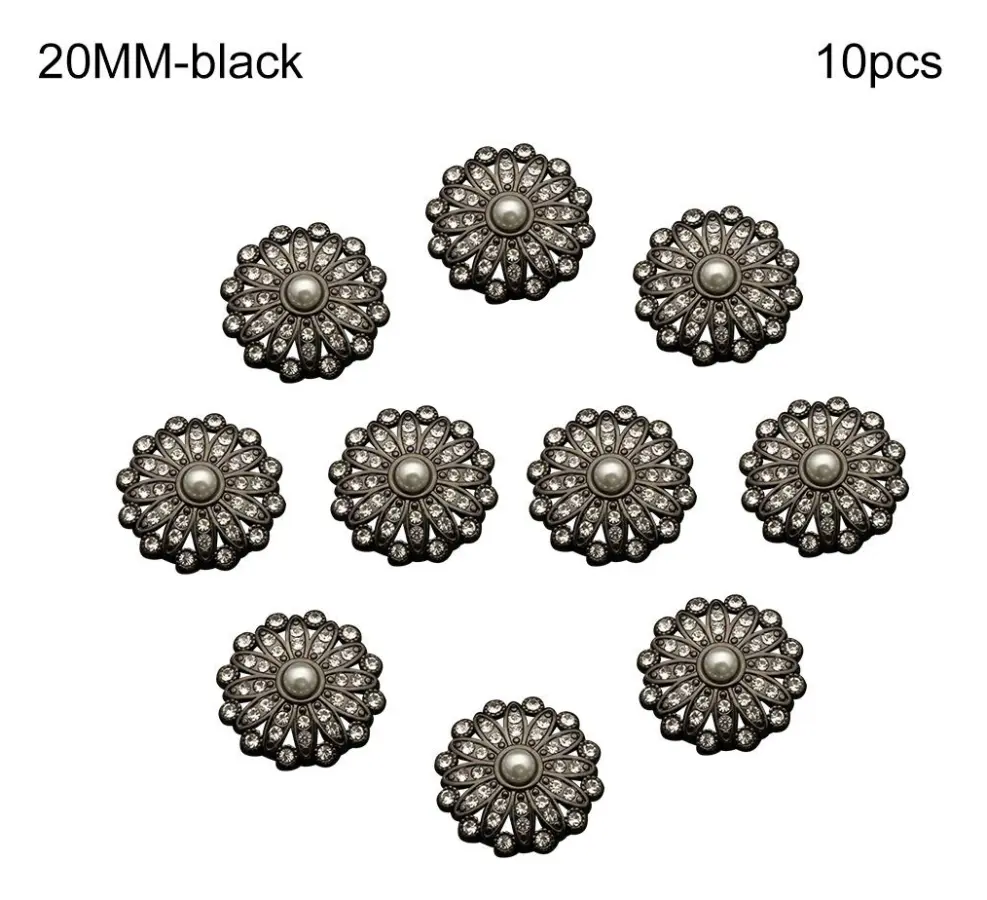 10st Pearl Clothing Knappar Skjorta Knappar SVART 20MM10ST 10ST black(black,20MM10pcs-10pcs)