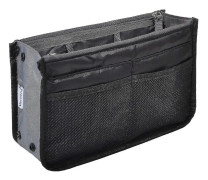 Handväskorganisatör Insats för Handväskor Väsorganisatörer Inuti Tote Pocketbook Kvinnor Sjuksköterska Nylon 13 Fack（Svart）