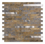 5-arks Peel and Stick Collage Tile for Kitchen Backsplash - Rustik skiffer