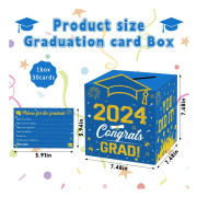 2024 examenskortlåda med 30 kort Klass av examensfestdekorationer Önskekortslåda Grattis Grad Cardholder Favors Supplies(Green)