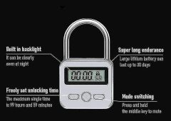 Smart Time Lock, 99 timmar Max Timing Lock med LCD-display Multifunktionell Elektronisk Resetidsur AY -t