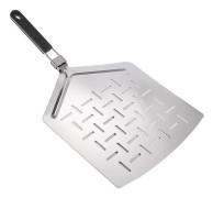 Vikbar pizzaskyffel i rostfritt stål för vedeldad ugn och grill