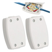 3-v?gs elektrisk kopplingsdosa, 2 st vita elektriska kabelkopplingsdosor Flex-kontakt 250V 13A Kabelskarv Erminal Liten kopplingsdosa f?r