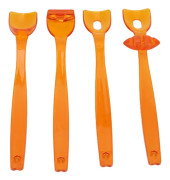 4st Tungmuskeltränare Portable Oral Lips Muscle Exerciser Recovery Tool för dysartri (orange)