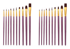 Penslar Set,20 st Nylon Hair Artist Akrylfärg