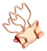 100 st Roséguld Urholkade Gem, Rostfria Gem, Metallpappersfästen Blomma Form Ihålig Pappersklämma
