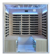 Infrabastu Glossy vitlaserad 4 personer- Energibesparande bastu