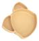 Babysugplattor 3 divisioner 460 ml Drop-resistenta söta rävformade baby-delade tallrikar för spädbarn Småbarn Beige