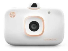 HP Sprocket 2-i-1 bärbar fotoskrivare - 5x7,6 cm och 2x3 tum foton - Vit