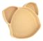 Babysugplattor 3 divisioner 460 ml Drop-resistenta söta rävformade baby-delade tallrikar för spädbarn Småbarn Beige