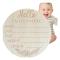 5,9-tums rund babytillkännagivande fotorekvisita Basswoodskylt Hello World Babyskylt för Nursery L8