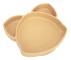 Babysugplattor 3 divisioner 460 ml Drop-resistenta söta rävformade baby-delade tallrikar för spädbarn Småbarn Beige