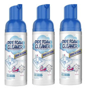 Drain Pipe Foam Cleaner, Pipe Dredge Deodorant Clog Remover 3Pcs