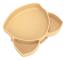 Babysugplattor 3 divisioner 460 ml Drop-resistenta söta rävformade baby-delade tallrikar för spädbarn Småbarn Beige