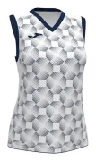 Joma Supernova III linne för dam - Vit/midnattsblå - V-ringad - Micro-Mesh-teknik - Storlek S
