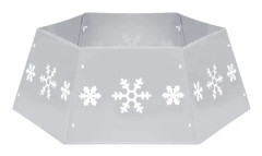 vidaXL Julgranskrage silver och vit Ø68x25 cm Silver
