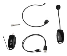 Trådlöst mikrofonheadset med brusreducering, uppladdningsbar LED-digital display UHF-huvudmikrofon för undervisning och scen