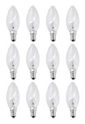 12x Lampa 40W E14 Ljuskälla Klar Vit Klassisk Glödlampa STOL