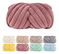 1 kg 1000 g supertjockt garn tjockt skrymmande jättestort garn vitt för handvirkning väska DIY grovt sammet mjukt stort täcke matta ?????