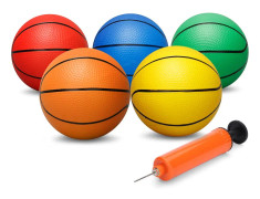 18 cm Mini Utbytbara Basketbollar för Mini Basketkorg, Små Gummiballar för Barn för Inomhuslekplats Pool