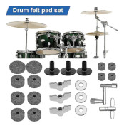 23 st/set Cymbalfilt dyna - Anti-scratch förbättra ljud kompakt cymbalstativ filtar trumunderlägg hylsor set ersättningstillbehör grå