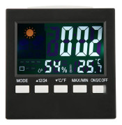 Multifunktionell elektronisk väckarklocka termometer hygrometer temperatur- och fuktighetsmätare