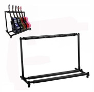 Foldable Long Metal Guitar Display Stand Shelf, Specification:Nine Racks