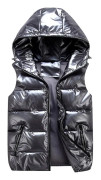 liktaa Unisex hiny Vattentät ärmlös jacka Lättvikts Puffer Väst - Grå Grey(Grey,S)