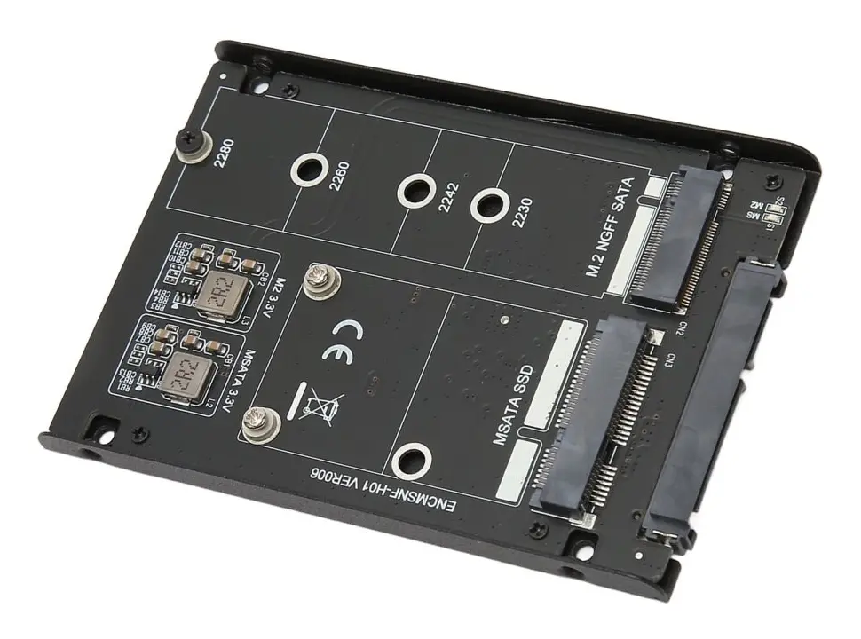 M.2 NGFF MSATA till SATA3-adapterkort JBOD-l?ge 6Gbps SATA 22PIN-gr?nssnitt MSATA-adapter f?r WIN 7 8 10 11