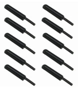 Svart aluminiumlegering magnetisk skåpdörr Rebounder spärr - 10 st