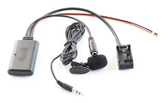 Bil Bluetooth 5.0 Aux-kabel Mikrofon Handsfree Mobiltelefon Gratis samtalsadapter kompatibel med E60 E63 E87 [DB]