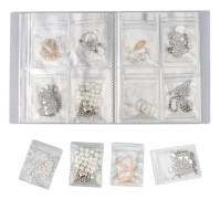 Transparent Smyckesförvaringsmanual - Smyckesförvaring Fotoalbum Örhänge Förvaringsväska Antioxidant, Smyckesresearrangör Halsband Örhängen Behå