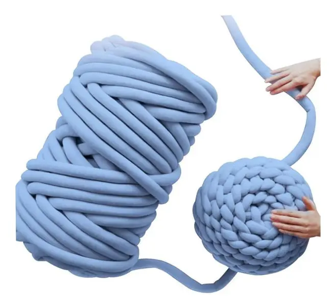 Tjockt stickat garn supertjockt arm stickning ROVING stickad filt