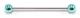 14 Gauge industriell barbell broskpiercing kropps smycken kirurgiskt stål