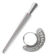 Ring Sizer Sizer 41 till 76 Fingerstorlek M?t ringm?tare Ringverktyg med 3 m?tskalor (EU, USA, Storbritannien)