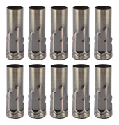 Brons E14 metallrör Ljuslampshållare - 10 st (25x80 mm)